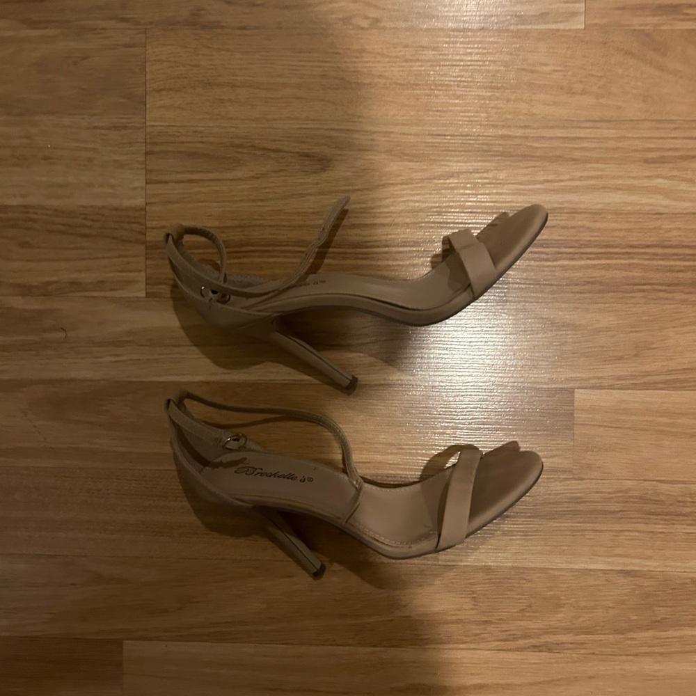 Nude Open Toe Heels Sz 8